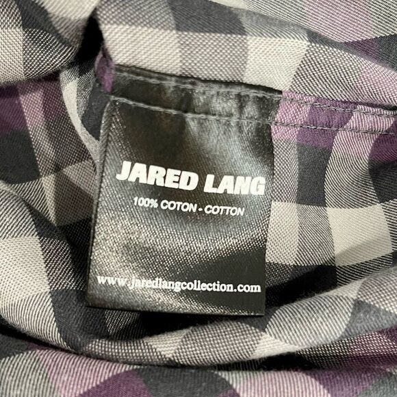 Jared Lang Plaid Long Sleeve Cotton Shirt. Size Large. - Picture 5 of 9